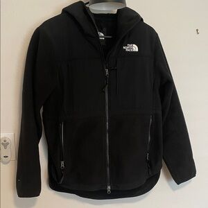 The North Face Black Long Denali W Jacket with Hood